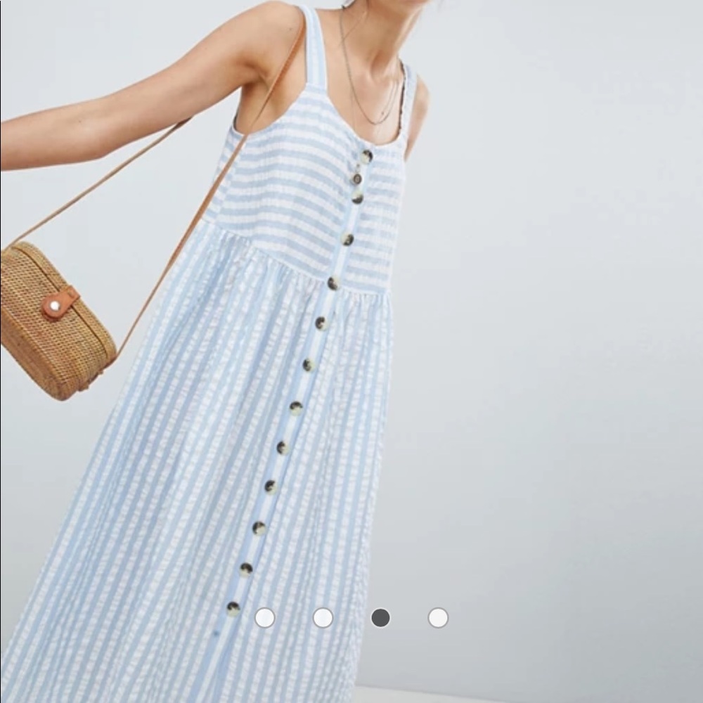 ISO: ASOS Button Through Midi Sundress in Stripe